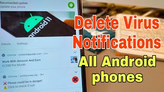 How to Remove Virus Notification for all Android phones. Easy Solution.