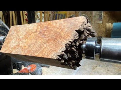 Wood Turning a Piece of Spalted Burl