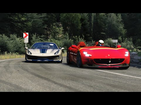 Ferrari Monza SP2 vs Ferrari 488 Pista Spider at Brasov Romenia