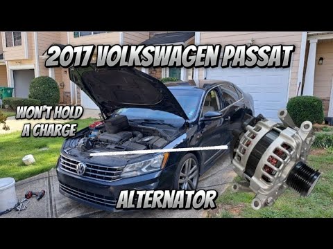 2017 VOLKSWAGEN PASSAT 1.8T | HOW TO REPLACE ALTERNATOR | WONT KEEP A CHARGE | Howto/Diy