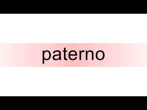 How to pronounce paterno