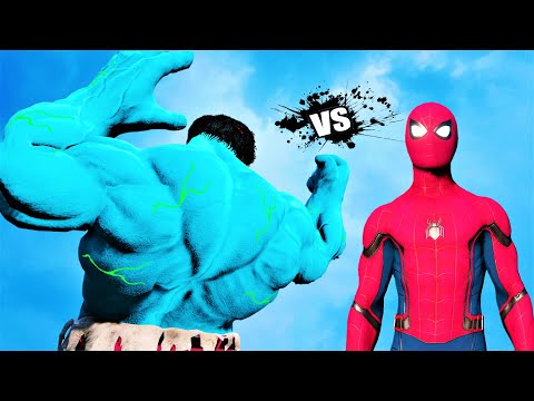 Savage Hulk (Blue) Vs Spiderman PS4 - Epic battle