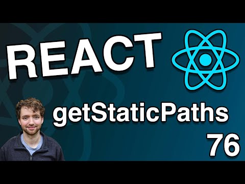 getStaticPaths Static Data Fetching (Parameterized Pages) - Next.js - React Tutorial 76