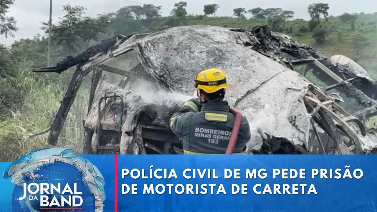 Polícia Civil de MG pede prisão de motorista de carreta envolvida em tragédia | Jornal da Band