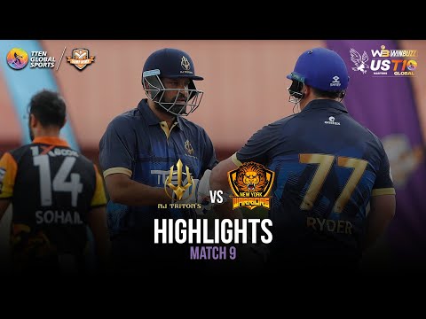 Match 9 Highlights: New Jersey Triton's vs New York Warriors | US Masters T10 2023