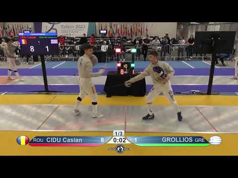 European Championships 2023 CMS - L16 - Casian Cidu ROU v Thomas Avraam Grollios GRE