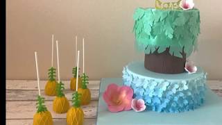 Pineapple Cake Pop Tutorial. Easy Tropical theme cake pops fun and simple hola party idea video