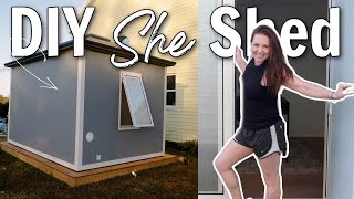 I'm FINALLY building mt DIY She Shed from Sunjoy. Watch how!