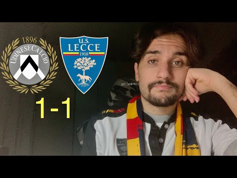 UDINESE-LECCE 1-1 : FERMATI DALLA SFORTUNA…PECCATO!!🙄❤️💛