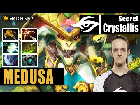 Medusa Safelane | Secret.Crystallis | INSANE 17-0 MEDUSA HARD CARRY | 7.32c Gameplay Highlights