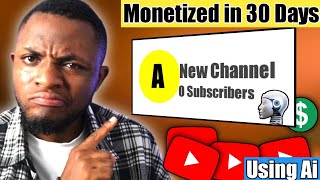 I created a secret YouTube channel with Ai and got monetized in 30 Days