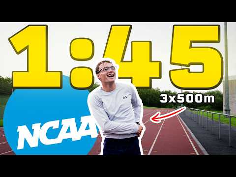 800m TRACK SESSION with Jamie Phillips | NCAA Athlete | 3 x 500m