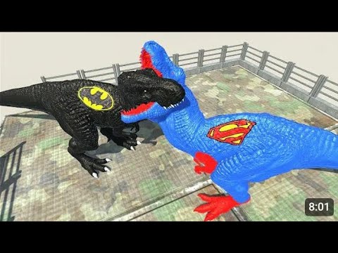 SUPERMAN T-REX DEATH FALL - Animal Revolt Battle Simulator 🤯