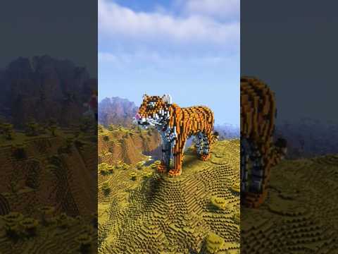 Insane Organic Tiger Build Timelapse in Minecraft!