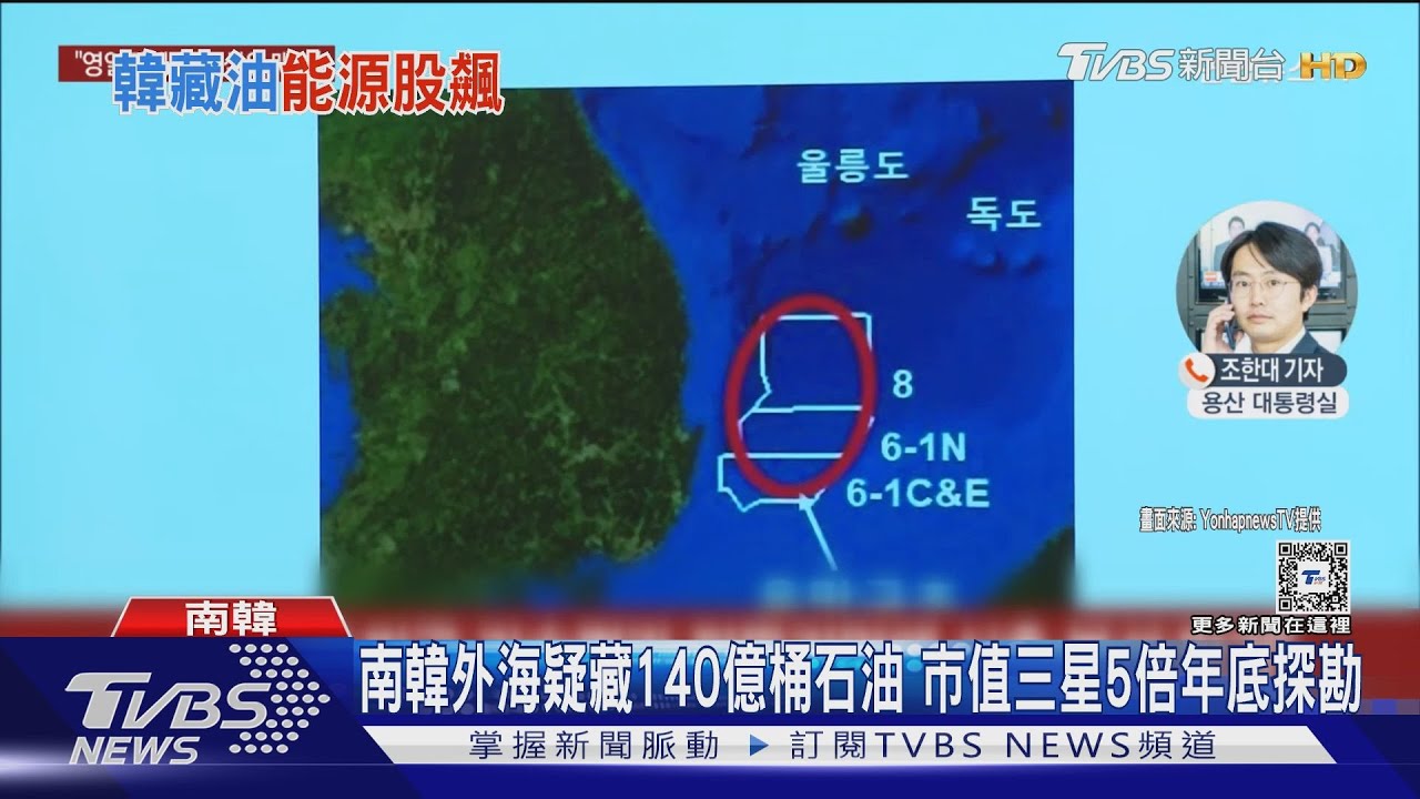 南韓外海疑藏140億桶石油 市值三星5倍年底探勘