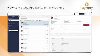 Payentry Hire: How to Manage Applicants