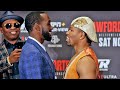 TERENCE CRAWFORD LAUGHS AT SHAWN PORTER IN FIRST FACE OFF AS BOTH FIGHTERS SIZE EACH OTHER UP!