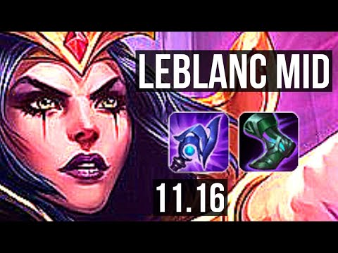 LEBLANC vs TWISTED FATE (MID) | Rank 3 LeBlanc, 5/0/2, Rank 25 | EUW Challenger | v11.16