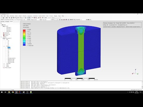 PrePoMax (CalculiX FEA) - Tutorial 34 - Bolted joint with preload
