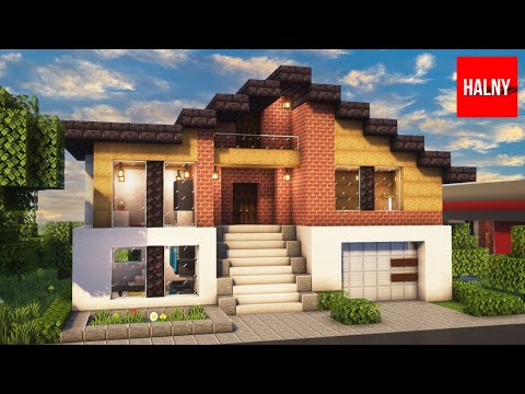 Suburban house in Minecraft - Tutorial build