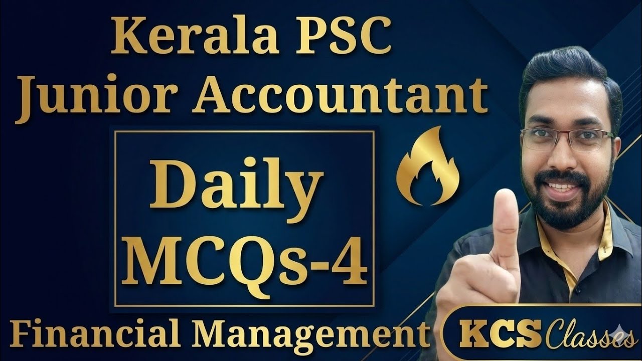 Kerala PSC Junior Accountant 🔥 Daily MCQs-4| Financial Management 