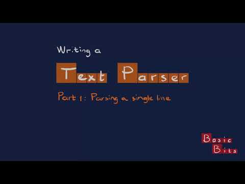 Parsing a single line - Writing a text parser, part 1