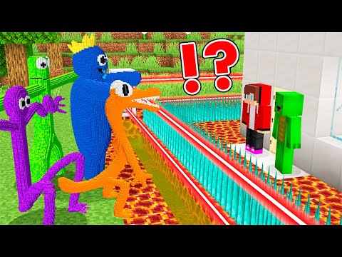 10 Security Build Hacks vs Rainbow Friends - Minecraft  Mikey and JJ in Minecraft Challenge (Maizen)