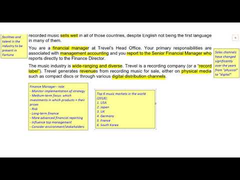 CIMA MCS February 2020 Pre-seen Analysis Part 1 - Trevel