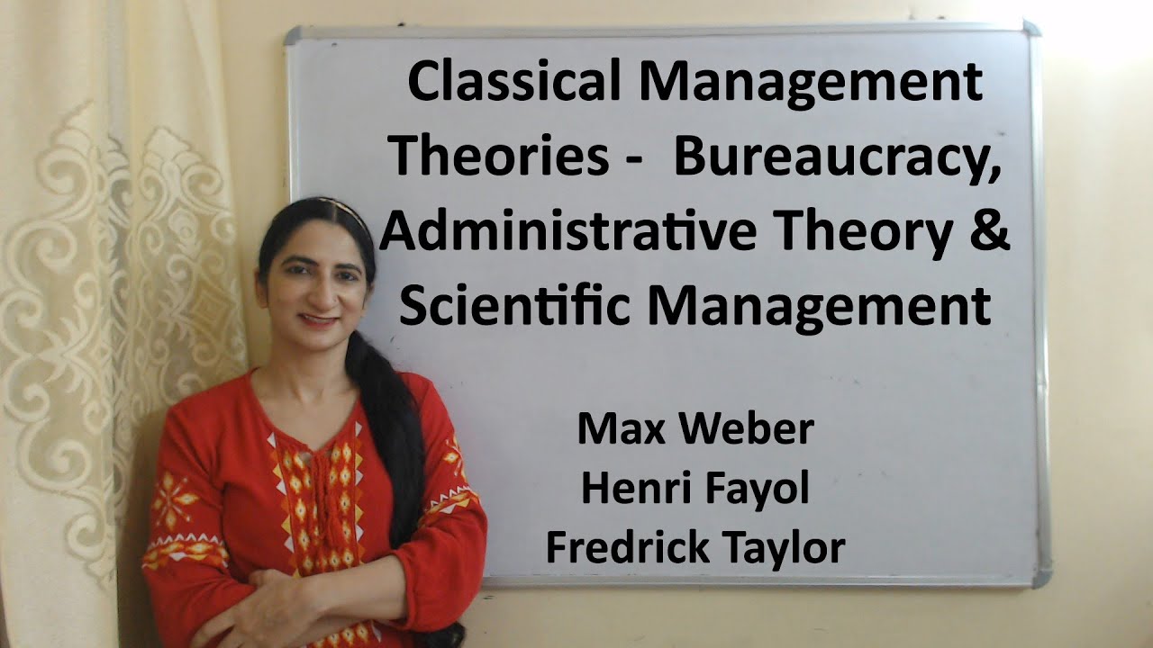 Classical Management Theories - Max Weber, Henri Fayol and Fredrick Taylor