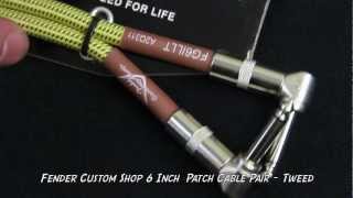 Video thumbnail for Fender Custom Shop 6 inch Patch Cables (2 Pack) Tweed - Nevada Music UK by PMTV Portsmouth