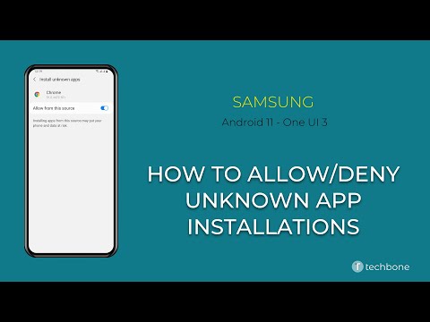 How to Allow/Deny App Installations from Unknown sources - Samsung [Android 11 - One UI 3]