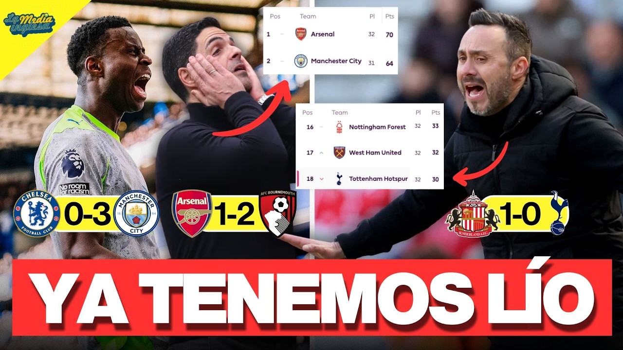 CHM 9X29: EL ARSENAL ENTRA EN CRISIS, EL CITY AFILA LAS GARRAS Y EL TOTTENHAM YA ESTÁ EN DESCENSO