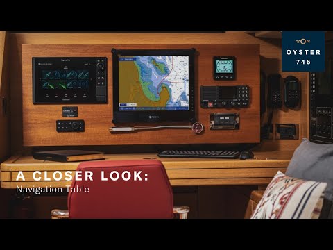 A Closer Look: Oyster 745 Navigation Table | Oyster Yachts