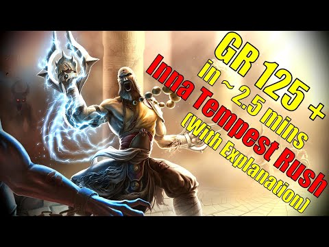 Diablo 3 Season 25 - Tempest Rush Inna Monk GR 125 + Speeds in ~ 2.5 mins