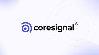 Coresignal: All B2B data from one provider