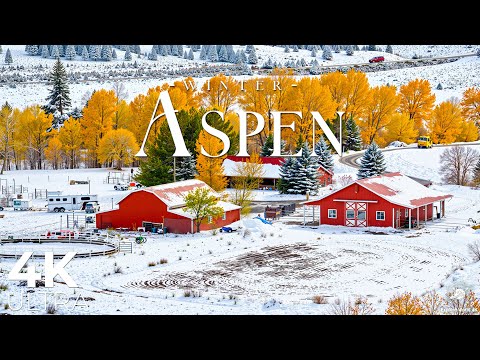 Aspen 4K – Winter’s Majestic Serenity – Piano Relaxation and Snowy Rockies’ Charm - 4K Video