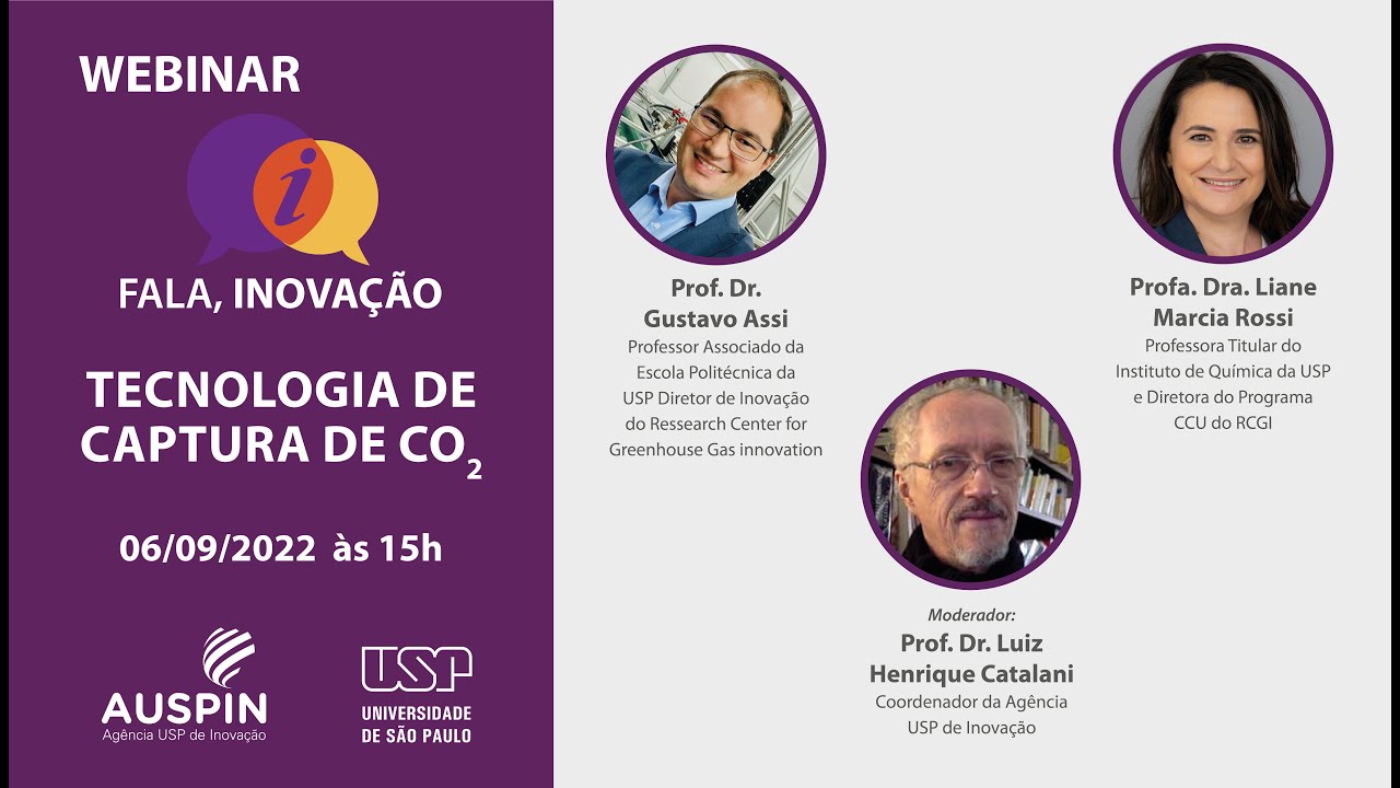 Webinar "Fala Inovação" -  Tecnologia de captura de CO2