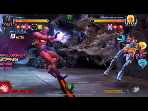 MCOC 6* Magneto vs Cosmic Ghost Rider (Cavalier - Easy and Overkilled)