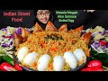 Eating Masala Maggie Samosa Boiled Egg Indian Street Food Big Bites Asmr Eating Mukbang