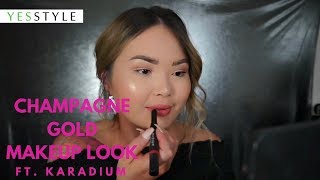 Champagne Gold Makeup Look | KARADIUM