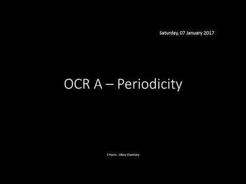 OCR A 3.1.1 Periodicity REVISION