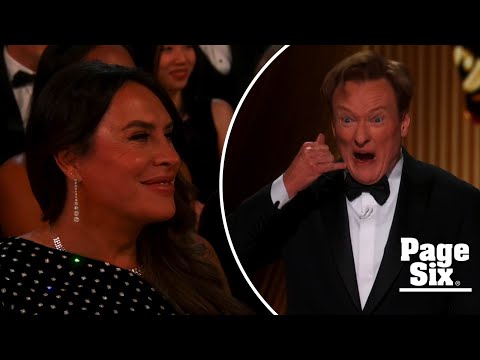 Conan O'Brien jokes with controversial actress Karla Sofía Gascón at Oscars 2025