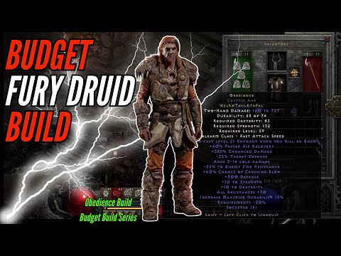 D2R Budget Fury Druid Build – Obedience Runeword POWER! 🐺🔥