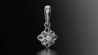 Pendant in white gold with a diamond. Article 700322B  - Photo 3