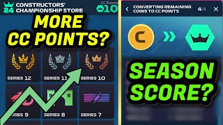What is SEASON SCORE and how to get more CONSTRUCTOR CHAMPIONSHIP (cc) Points | F1 Clash