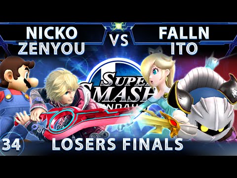 SSS 34 - Nicko & Zenyou (Blue) Vs. falln & Ito (Red) SSB4 Losers Finals - Sm4sh Wii U - Smash 4