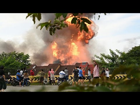 Video Thumbnail: Gasleitung Feuer nahe Kuala Lumpur verletzt mehr als 100