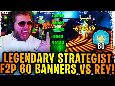 Best Grand Arena EVER! F2P Thrawn Lead VS Rey+Malak 60 Banners! The Empire is Dominating SWGoH!