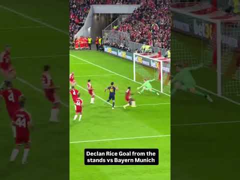 🎥 Great angle to watch Declan Rice’s equaliser for Arsenal vs Bayern! 🍚