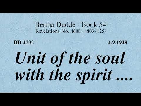 BD 4732 - ONE OF THE SOUL WITH THE SPIRIT ....